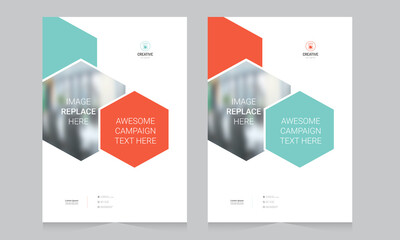 Cover design for annual report and business catalog, magazine, flyer or booklet. Brochure template layout. A4 cover vector EPS-10