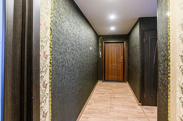 Russia, Moscow- May 21, 2020: interior apartment corridor, hallway, doors