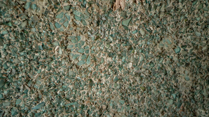 Texture, walls decorated with shells