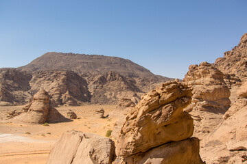 Fototapeta na wymiar Landscape of Rock Art in the Ha'il Region, Saudi Arabia