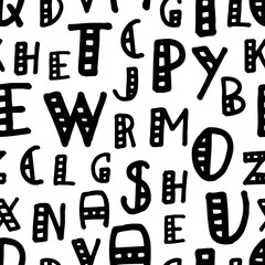 seamless pattern with letters	