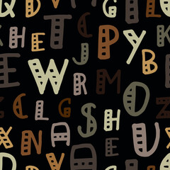 seamless pattern with letters	