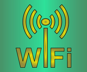 Wireless Network Symbol, Wifi sign for wireless connection, data transfer and communication