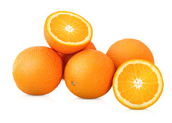 heap of oranges on a white isolated background