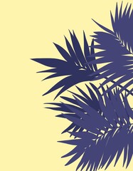 vector illustration of palm leaves in purple color
