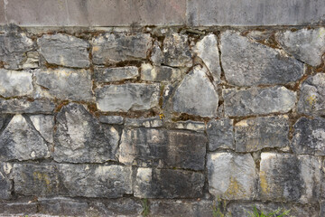 The Old Stone Texture with scratches , cracks and moss