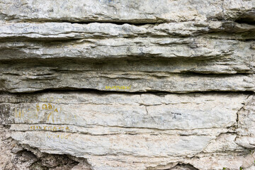 The Old Stone Texture with scratches , cracks and moss