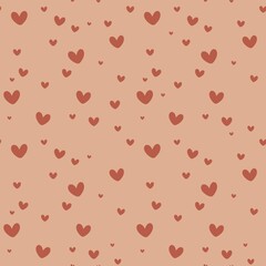 Seamless hearts pattern repeat wallpaper