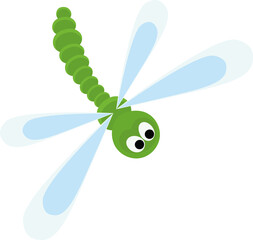 Cartoon dragonfly for design