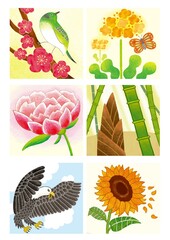 二十四節気のイラスト１