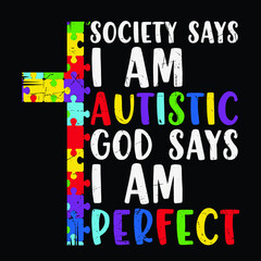 3D Autism Graphic Tshirt Design, Autism Awareness Day SVG, Autism awareness t-shirts design, Autism Vector Illustrator