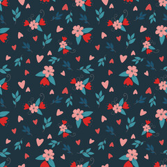 floral seamless pattern with flowers 