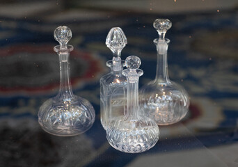 glass turkish jugs on display