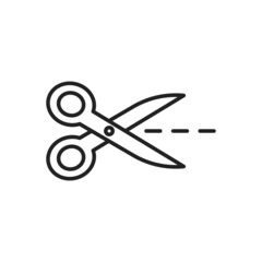 Tool scissors or trimming mounting area in graphic design icon. High quality black vector illustration..
