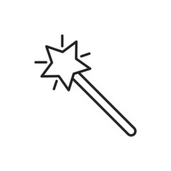 Magic wand tool in graphic design icon. High quality black vector illustration..