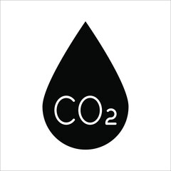 co2 emissions icon. carbon dioxide pollution. ecology and environment symbol. vector illustration on white background