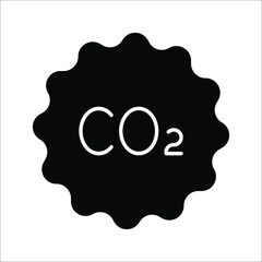 co2 emissions icon. carbon dioxide pollution. ecology and environment symbol. vector illustration on white background