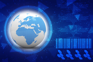 3d illustration of Data sharing concept