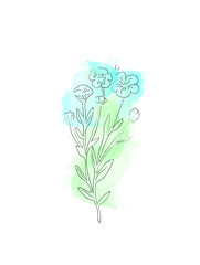 bouquet of flowers watercolour eps 10