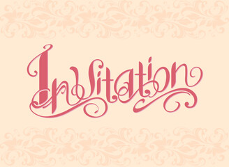 greeting card invitation lettering inscription with 

floral motifs