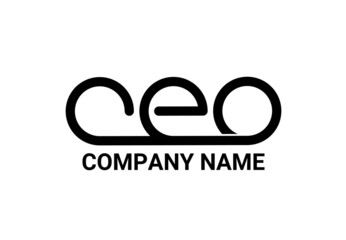 ceo letters icon logo isolated on white background - obrazy, fototapety, plakaty