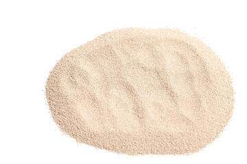 Fototapeta na wymiar Active dry baking yeast granules isolated on white background