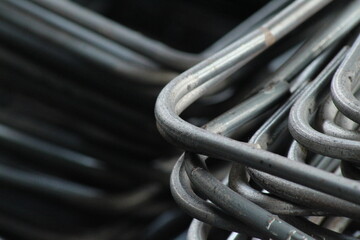 Close up of iron for building construction