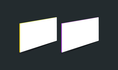 Mockup Business card. Template for presentation of their design. vector illustration.