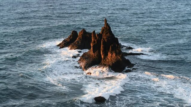 Playa de Benijo at sunset. Tenerife, Canary Islands