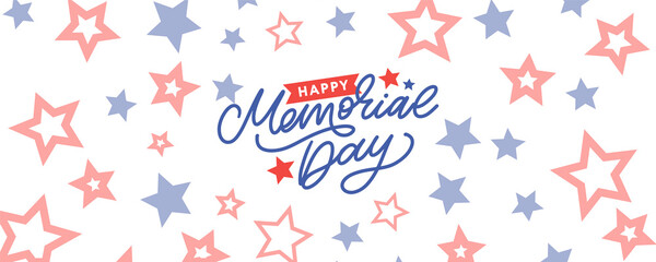 Happy Memorial Day - Stars and Stripes Letter
