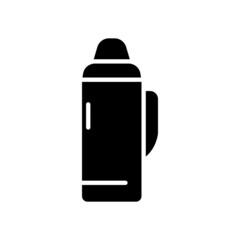 Hot water thermos icon vector. Hot drink. Solid icon style, glyph. simple design editable. Design simple illustration