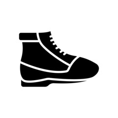 Shoe icon vector. camping, adventure. Solid icon style, glyph. simple design editable. Design simple illustration