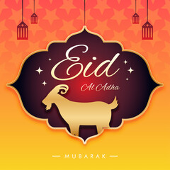 Eid al adha mubarak, happy eid ul adha celebration greeting wishes card poster vector banner