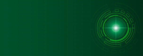 green circle and line technology abstract technology innovation concept vector background and glowing light