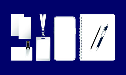 Set of Corporate identity branding template. With a simple design. Vector illustration