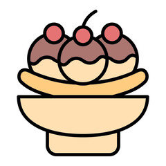 Banana Split Icon