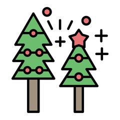 Fototapeta na wymiar Christmas Tree Icon