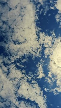 blue sky with clouds Timelapse 