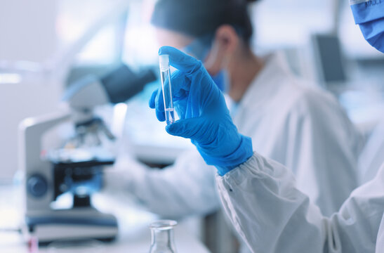 Medical research in a professional laboratory