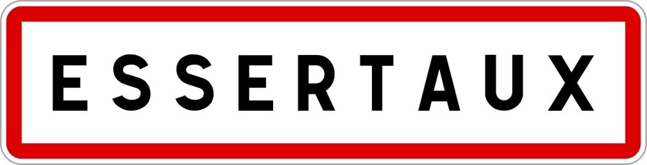 Panneau entrée ville agglomération Essertaux / Town entrance sign Essertaux
