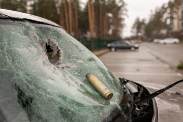 Photography to theme war destroyed Ukraine it russian troops