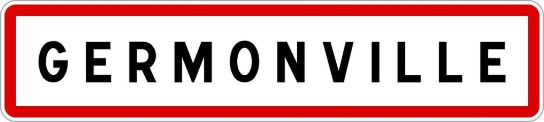 Panneau entrée ville agglomération Germonville / Town entrance sign Germonville