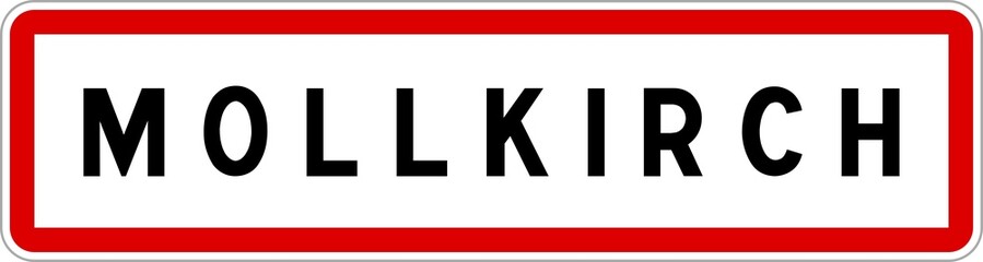 Panneau entrée ville agglomération Mollkirch / Town entrance sign Mollkirch