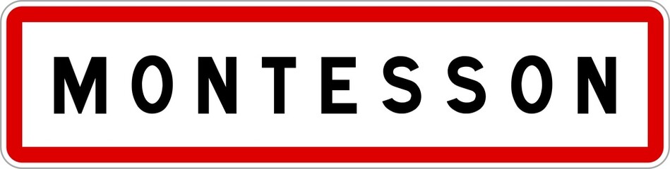 Panneau entrée ville agglomération Montesson / Town entrance sign Montesson