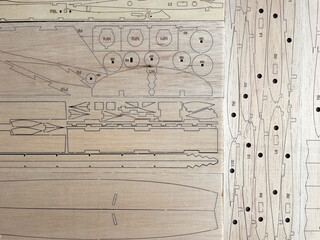 wooden model of an airplane