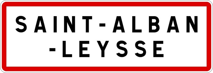 Panneau entr&eacute;e ville agglom&eacute;ration Saint-Alban-Leysse / Town entrance sign Saint-Alban-Leysse