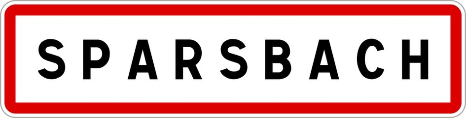 Panneau entrée ville agglomération Sparsbach / Town entrance sign Sparsbach