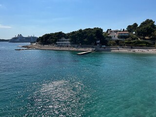 Bonj Beach in Hvar Town, Croatia