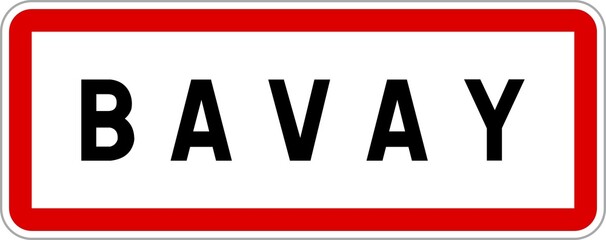 Panneau entrée ville agglomération Bavay / Town entrance sign Bavay