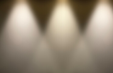 Blurred yellow spotlight on stage